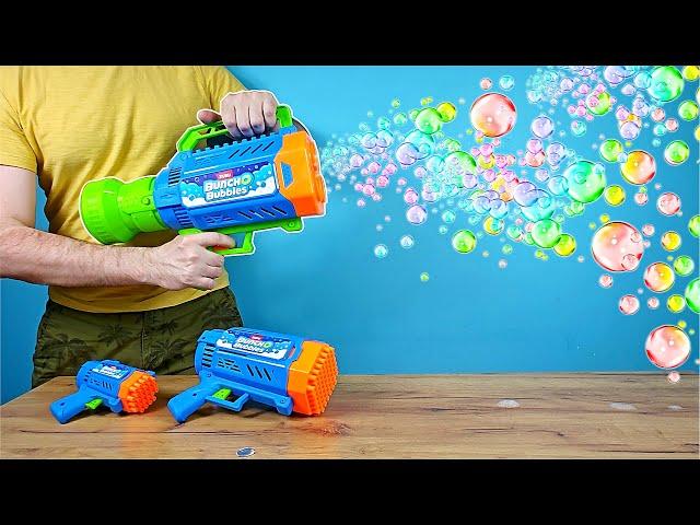 How to make 15 thousand soap bubbles in a minute! Bunch O Bubbles blaster!