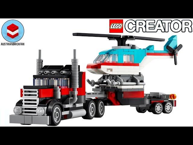 LEGO Creator 31146 Flatbed Truck with Helicopter Speed Build Review