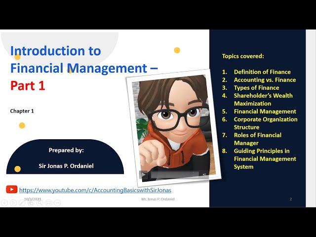 INTRODUCTION TO FINANCIAL MANAGEMENT PART 1 - BUSINESS FINANCE