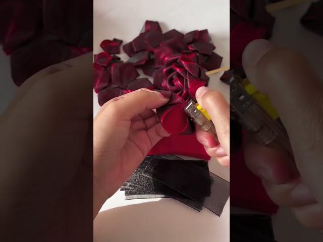 Handmade diy ribbon rose flowers gift #diy #handmade #flowers #rose #tutorial #handmadegifts #craft