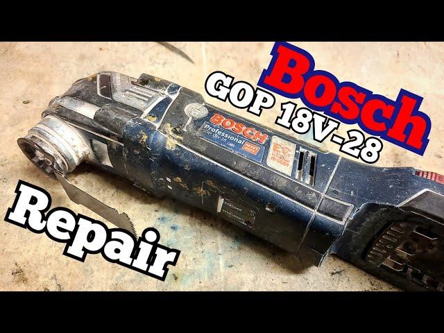 Repairing a Bosch GOP 18V-28 Multi tool that won't hold the battery anymore.