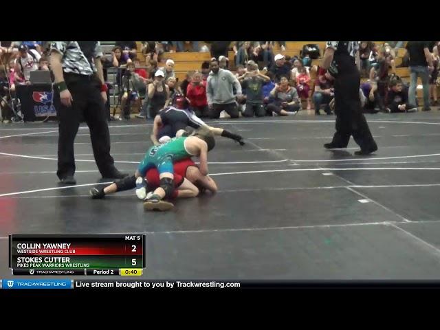 True Beginner Intermediate 54-55 Stokes Cutter Pikes Peak Warriors Wrestling Vs Collin Yawney West