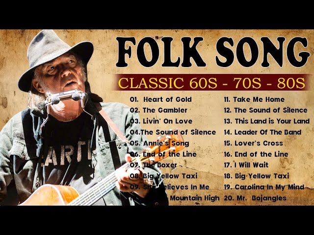 American Folk Songs  Classic Folk & Country Music 70's 80's Full Album  Country Folk Music #90s #s