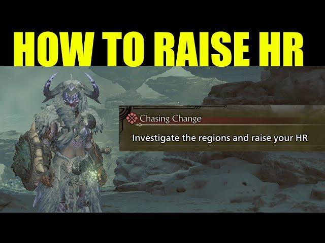 how to investigate the region and raise your hr Monster hunter wilds | Chasing change quest guide