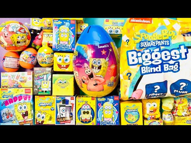 BIGGEST Spongebob Squarepants SURPRISE 35 MYSTERY BLIND BAGS TOYS Collection ASMR unboxing