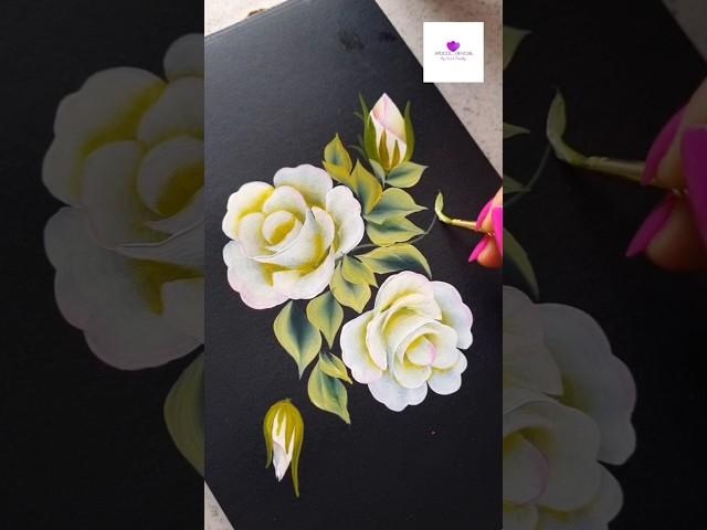 Beautiful White Roses #artvideo #artwork #viral #flowerpainting #wocol