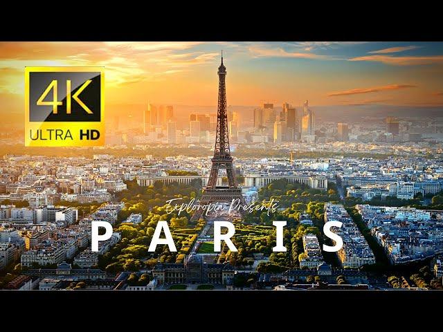 Paris, France  in 4K 60FPS ULTRA HD Video by Drone