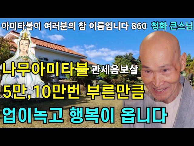 나무아미타불 관세음보살 5만번 10만번 부르면 부른만큼 업이 녹고 행복이 옵니다 |청화스님 법문