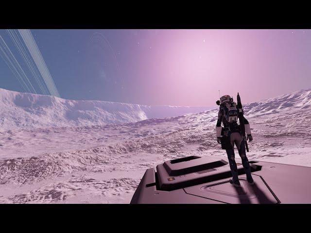 Elite Dangerous: Odyssey - Gorgeous Icy atmospheric planet