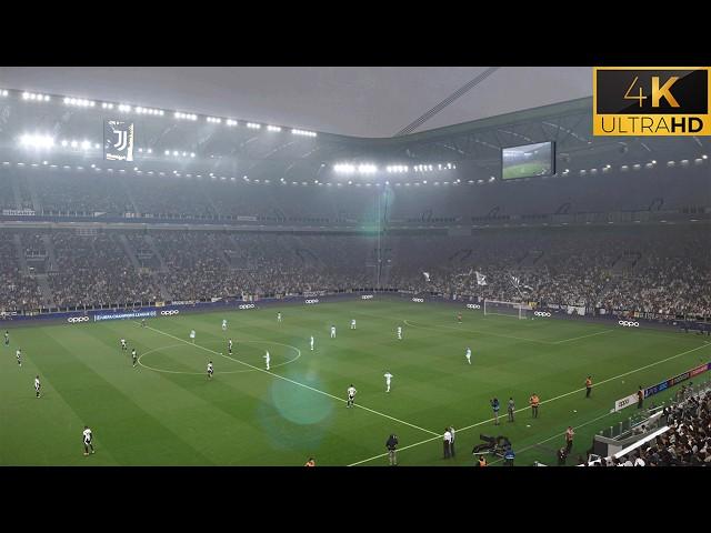 4K | PES 2025 Ultra Realism Graphic & Sound Mod | Juventus vs Man City | UEFA Champions League 24/25