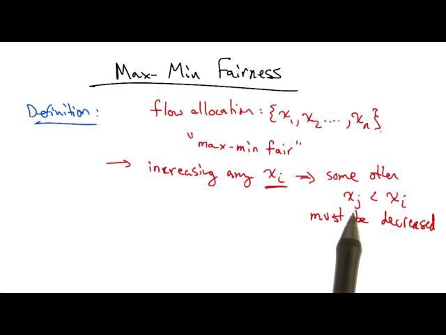 Max Min Fairness - Georgia Tech - Network Implementation