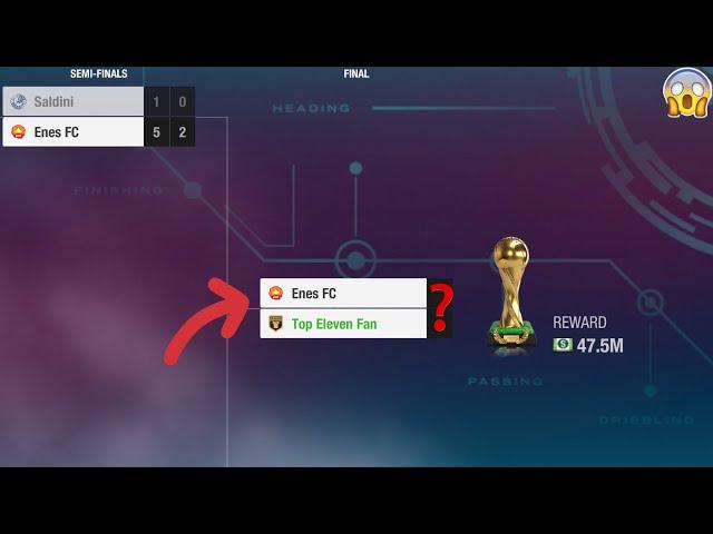 Top Eleven 2023 - Cup Final Live Match  Easy Trick for WIN   !