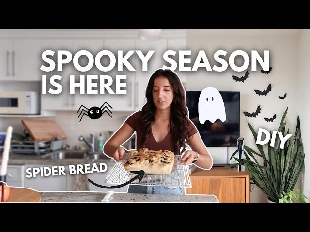 FALL VLOG: clothing haul, DIY HALLOWEEN decor & spider bread ️(week in my life vlog)