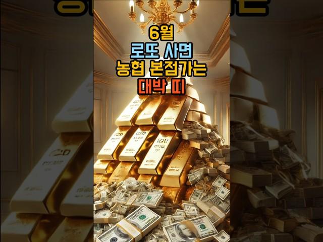 6월 로또사면 농협 본점가는 대박 띠 #로또 #운세 #띠별운세