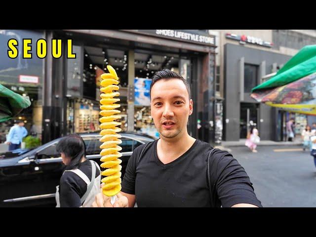 1st Time Eating Korean Street Food In Seoul 