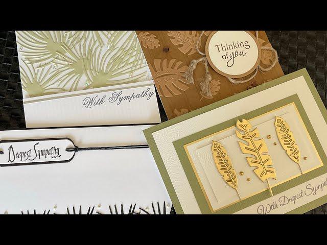 Tropical leaves for easy beautiful sympathy cards ?!￼? I bet you’ll wanna make these￼