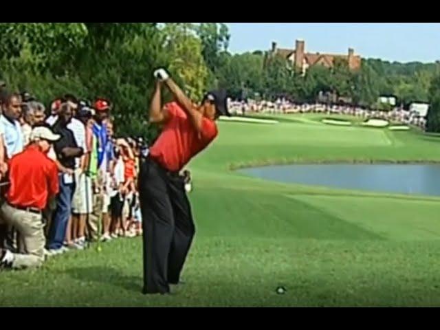 Tiger accidently hits into group ahead