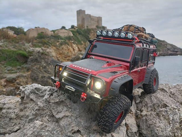 Traxxas TRX4 Defender - Rock Crawling in Talamone with my Defender Body and Proline Trencher G8!!