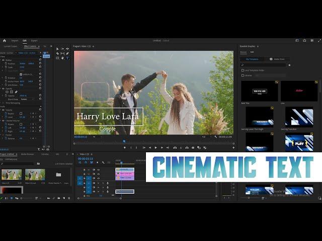 17  - Cinematic Text | Premiere Pro | Tech Nestology