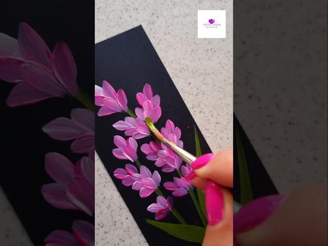 Pink floral Bookmark #artvideo #art #artwork #viral #flowerpainting #wocol