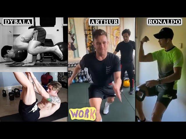 Footballers doing Strength & Abs Workouts [2020] 