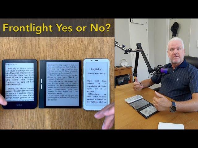 Why I prefer using my e-readers without front light on (except with kaleido 3 e-readers)