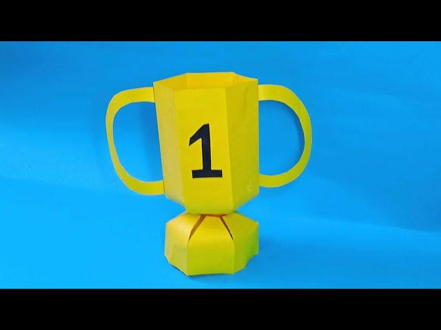 How To Make A Trophy with Paper || Winners cup #shorts #viral #youtubeshorts #beautifulartgallery