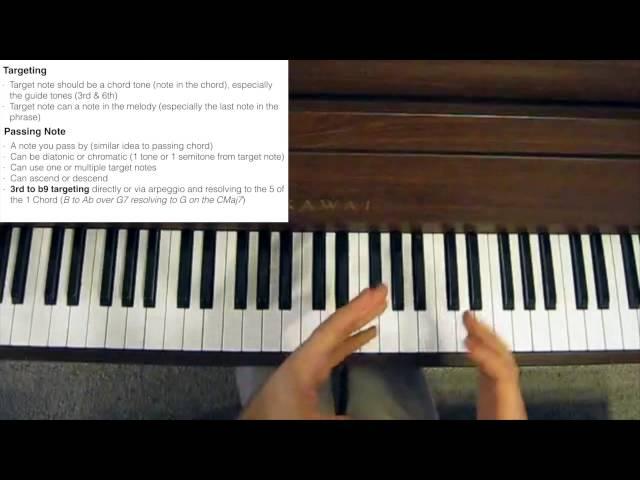 Jazz Improvisation - Targeting and Passing Notes