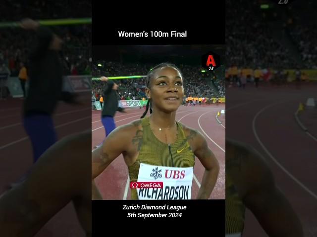 Women's 100m Final, Zurich Diamond League 2024, Sha'Carri Richardson v Julien Alfred #shacarri