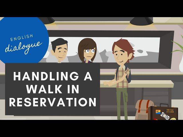 Handling walk in guest reservation in your hotel - Full English Script  | Hoteltutor.com