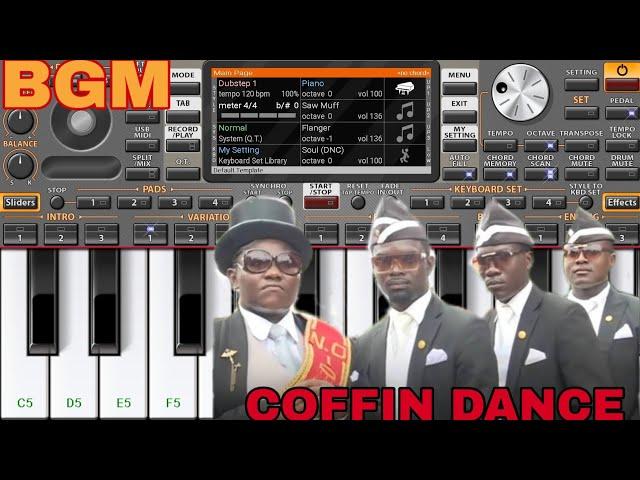 How to play COFFIN DANCE  in Piano  ORG 2020