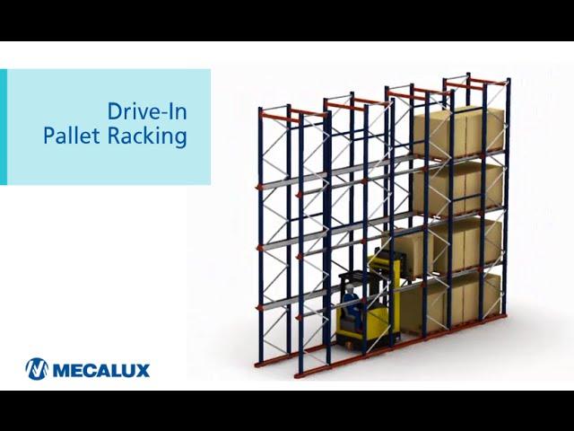 Drive-in pallet racking, high density storage