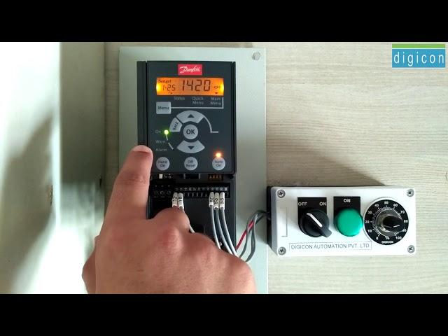 Configuring Danfoss VLT Drives for Two Wire Start / Stop with POT reference || Digicon Automation