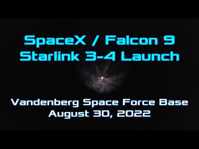 Starlink 3-4 launch FULL 90x TELESCOPE VIEW