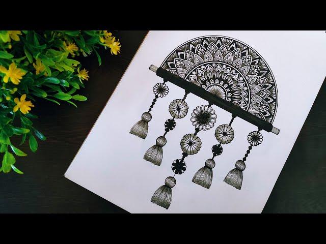 Wall Hanging Mandala Art (@VennilaYLCreations )|How to Draw Mandala Art|Mandala Art for beginner