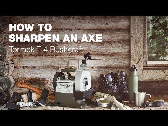 How to sharpen an axe with Tormek T-4 Bushcraft [EN] [SE] [DE] [FR]