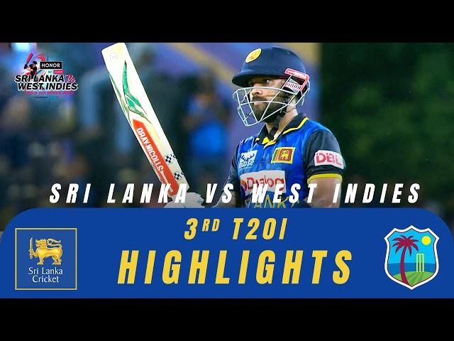 3rd T20I | Highlights | West Indies Tour Of Sri Lanka | 17th October 2024