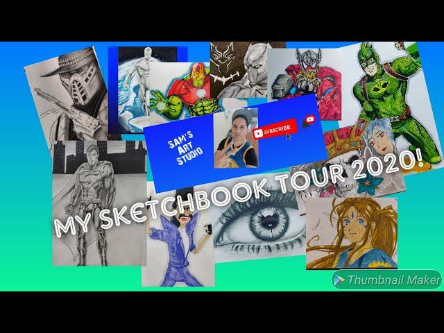 Sam's Art Studio | 2020 Sketchbook Tour!