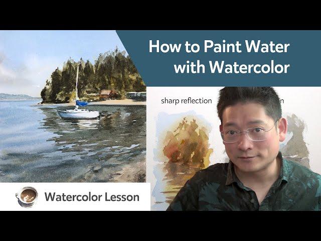 How to paint water with watercolor - tips and demo