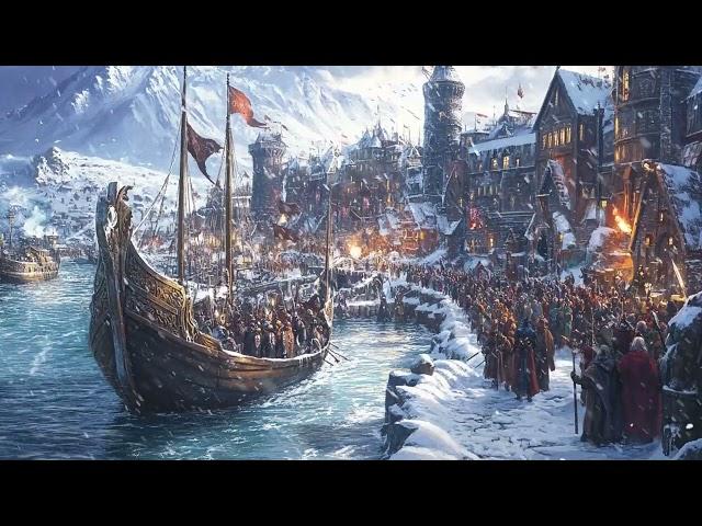 Relaxing Medieval Music: Winter Harbor | Music for Sleep, Concentration, Work, Magical, Relaxation