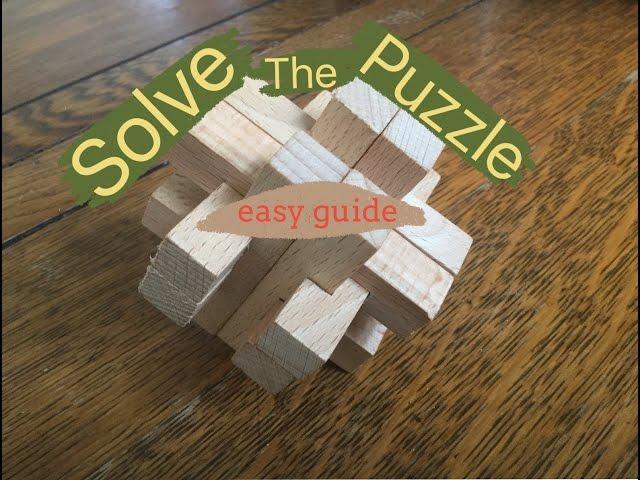 How to solve: 12 piece square wooden puzzle solution