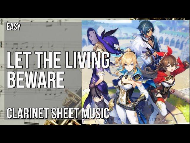 Clarinet Sheet Music: How to play Let the Living Beware (Hutao's Theme from Genshin Impact) by tnbee