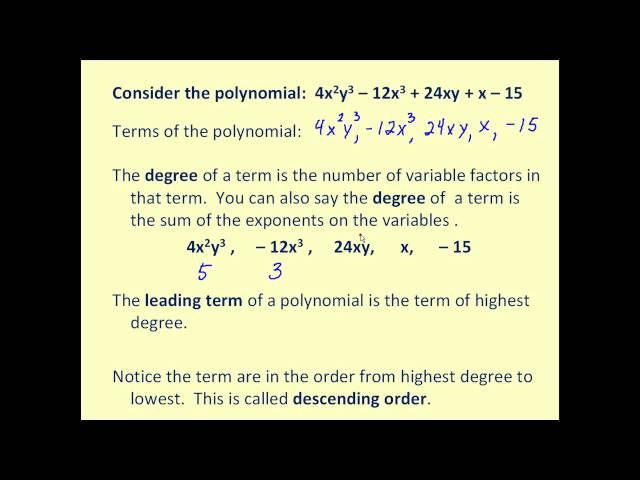 Introduction to Polynomials