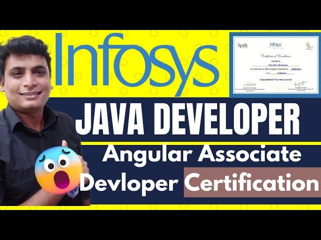 Infosys Java Developer Certification || Angular Associate Developer Certification Free Certificate