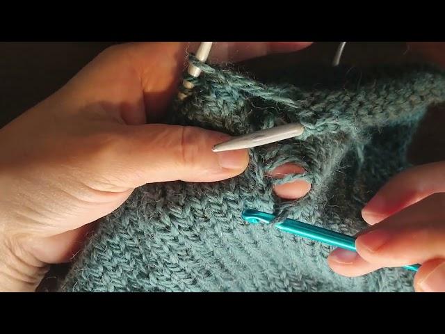 How to fix drop stitches or mistakes many  rows below.