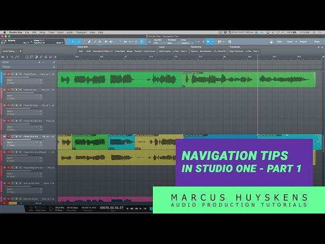 Navigation Tips in PreSonus Studio One - Part 1