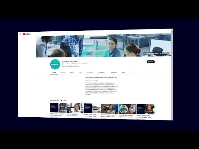 Follow our new channel, Siemens Software!