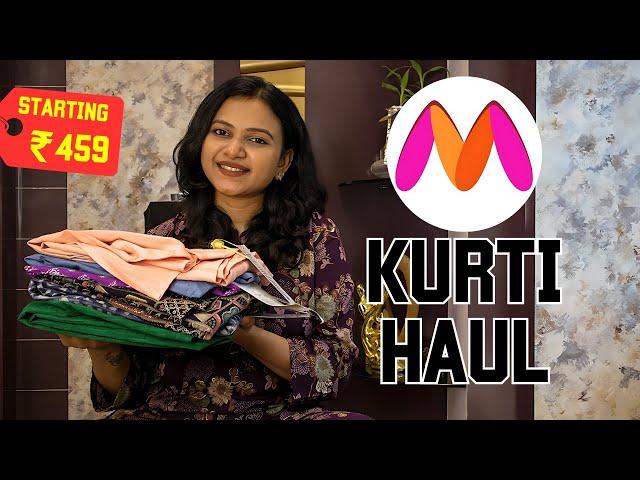 Daily Wear Myntra Kurti Haul | Myntra Haul | Basic With Divya