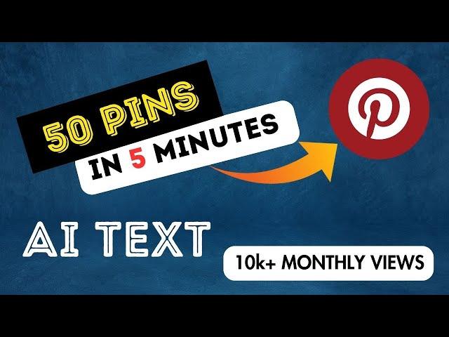 Generate Unlimited Pin And Auto Post on Pinterest With AI || Pinterest Business Idea