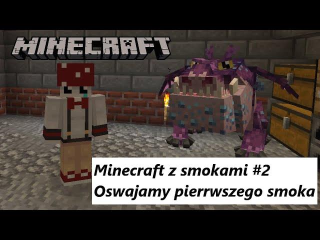 Minecraft z smokami #2 |  Oswajamy naszego pierwszego smoka  |Jak Wytresować smoka w Minecraft mod